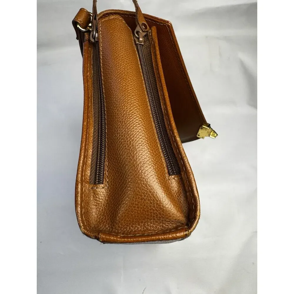 Vintage 1990s Yves Saint Laurent brown leather envelope clutch wrist strap - Picture 8 of 15
